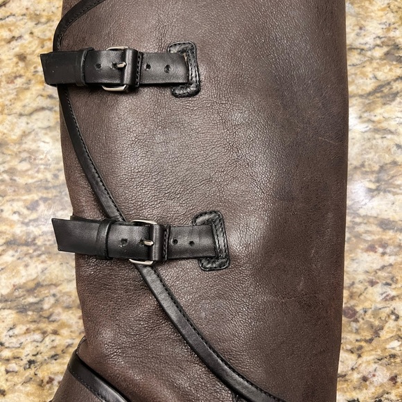 Balenciaga leather wedge brown boots - Picture 6 of 14